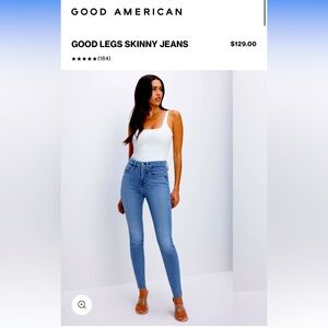 Good American Good Legs Skinny Jean size 6/28